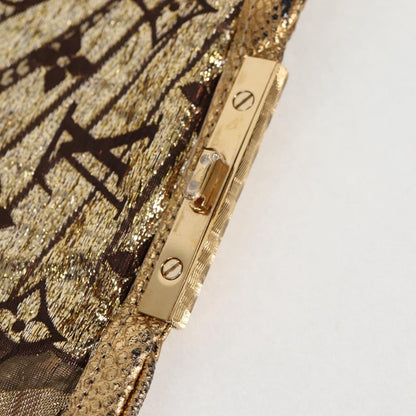 Louis Vuitton Thalie Clutch Brocade Monogram, GOLD, CANVAS, Clutche & pouche