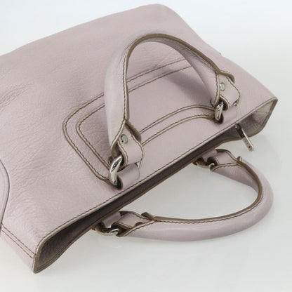 Celine Boogie Satchel Leather, PINK, LEATHER, Handbag
