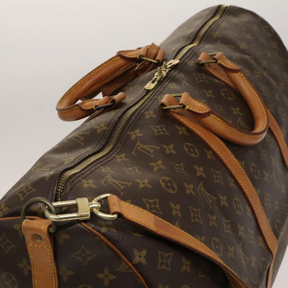 Louis Vuitton Keepall Bandouliere Bag Monogram Canvas, BROWN, CANVAS, Travel bag