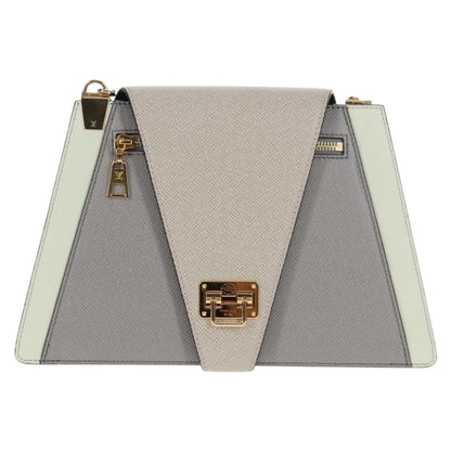 Louis Vuitton Trapeze Handbag Calfskin and Taiga Leather, GRAY, LEATHER, Shoulder bag