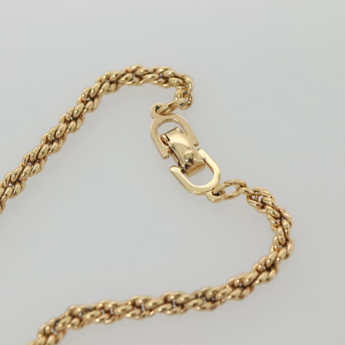 Christian Dior CD Round Pendant Necklace Metal, GOLD, METAL, Necklace