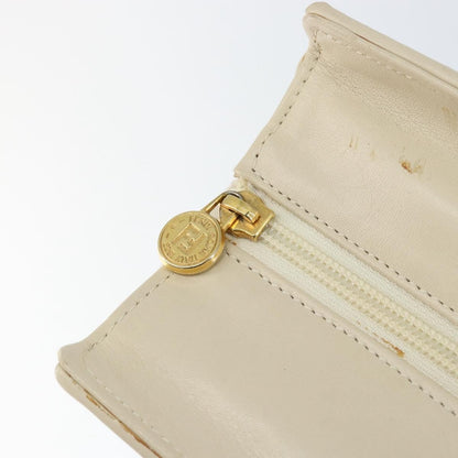 Fendi Wave Stitch Handbag Leather, BEIGE, LEATHER, Handbag