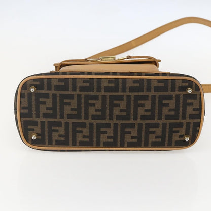 Fendi Vintage Zucca Handbag Zucca, BROWN, CANVAS, Handbag