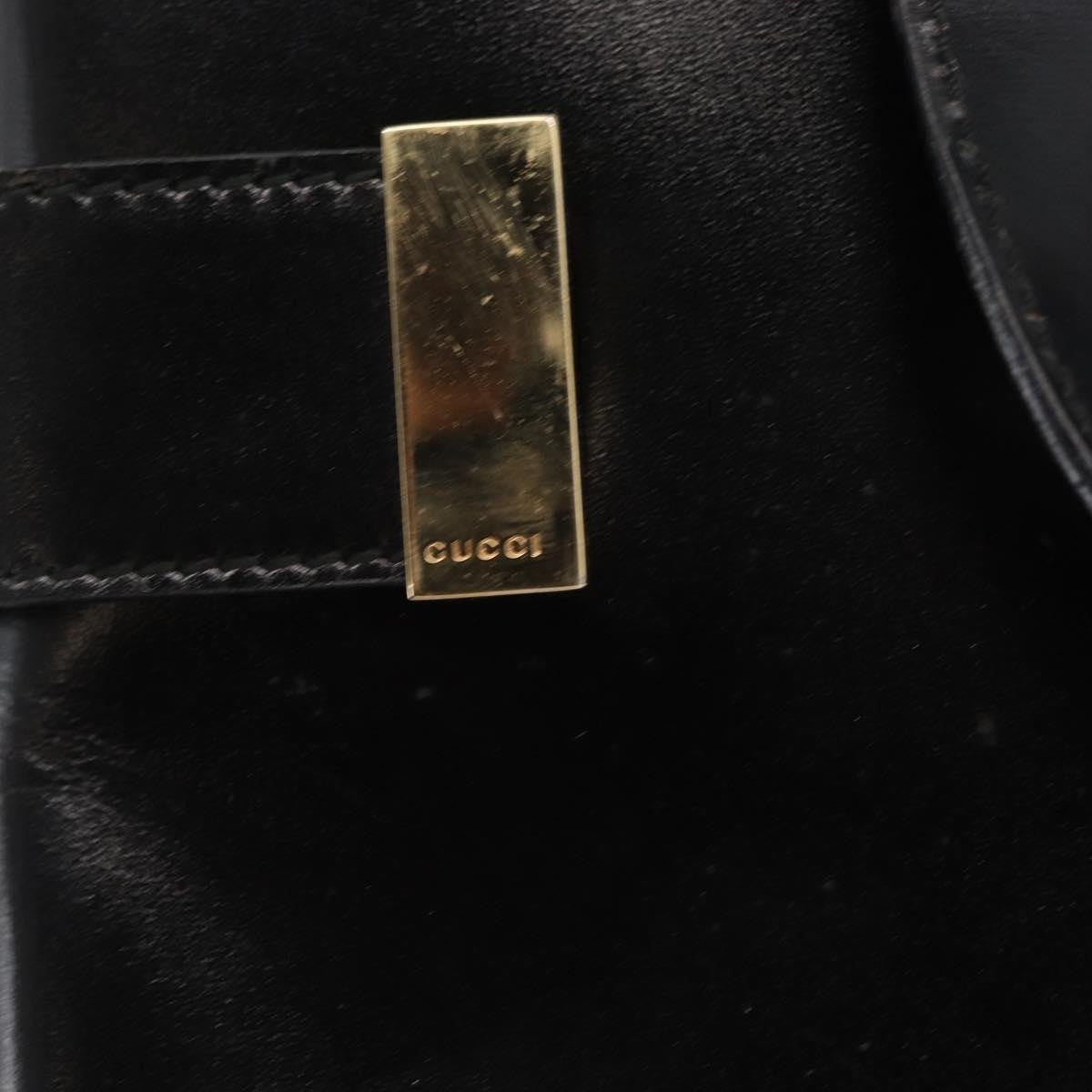Gucci Vintage Handbag Leather, BLACK, LEATHER, Handbag