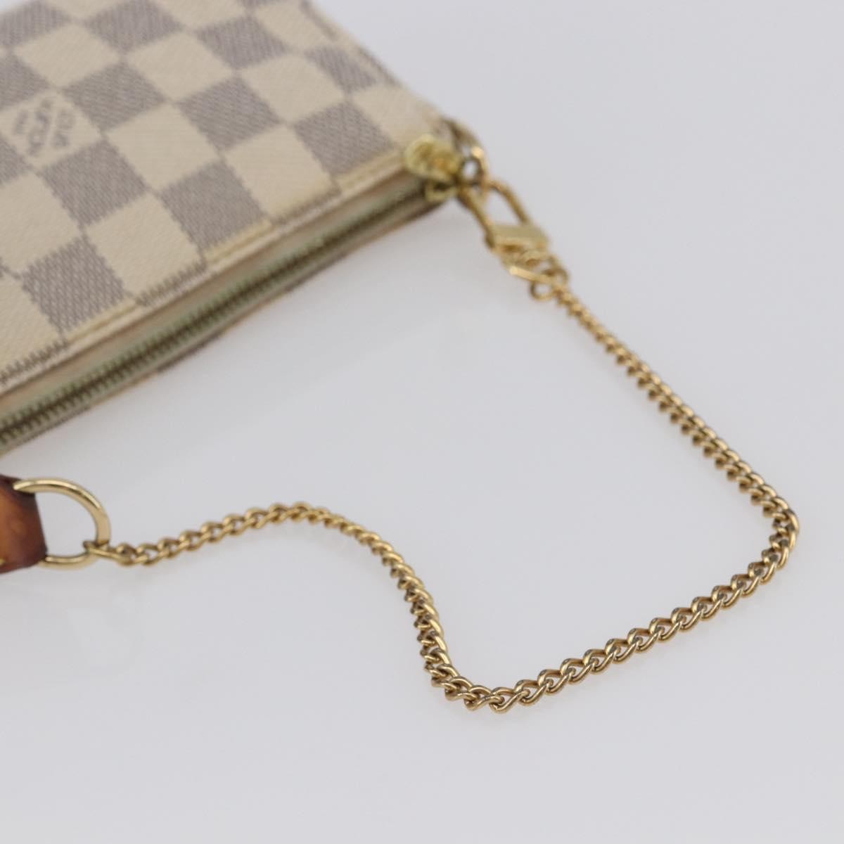Louis Vuitton Pochette Accessoires Damier, WHITE, CANVAS, Clutche & pouche