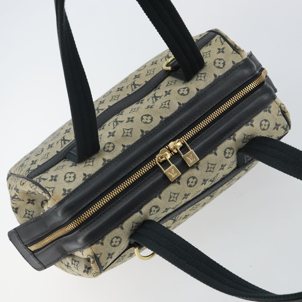 Louis Vuitton Josephine Handbag Mini Lin, BLUE, CANVAS, Handbag