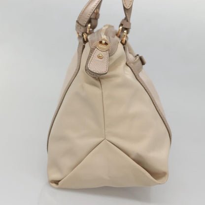 Salvatore Ferragamo Vala Handbag Nylon, Beige, Nylon, Handbag