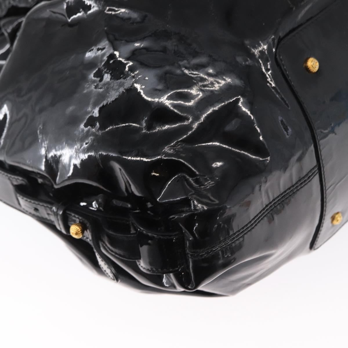 Salvatore Ferragamo Gancini Tote Patent leather, BLACK, PATENT_LEATHER, Tote bag