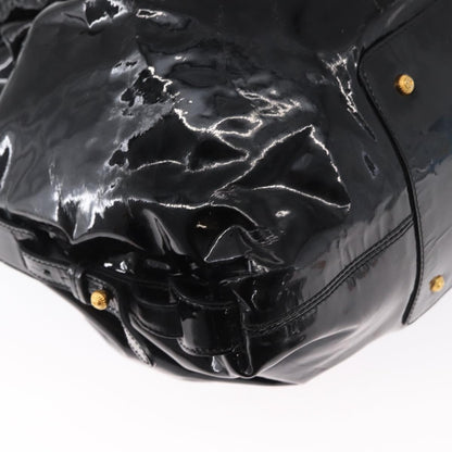 Salvatore Ferragamo Gancini Tote Patent leather, BLACK, PATENT_LEATHER, Tote bag