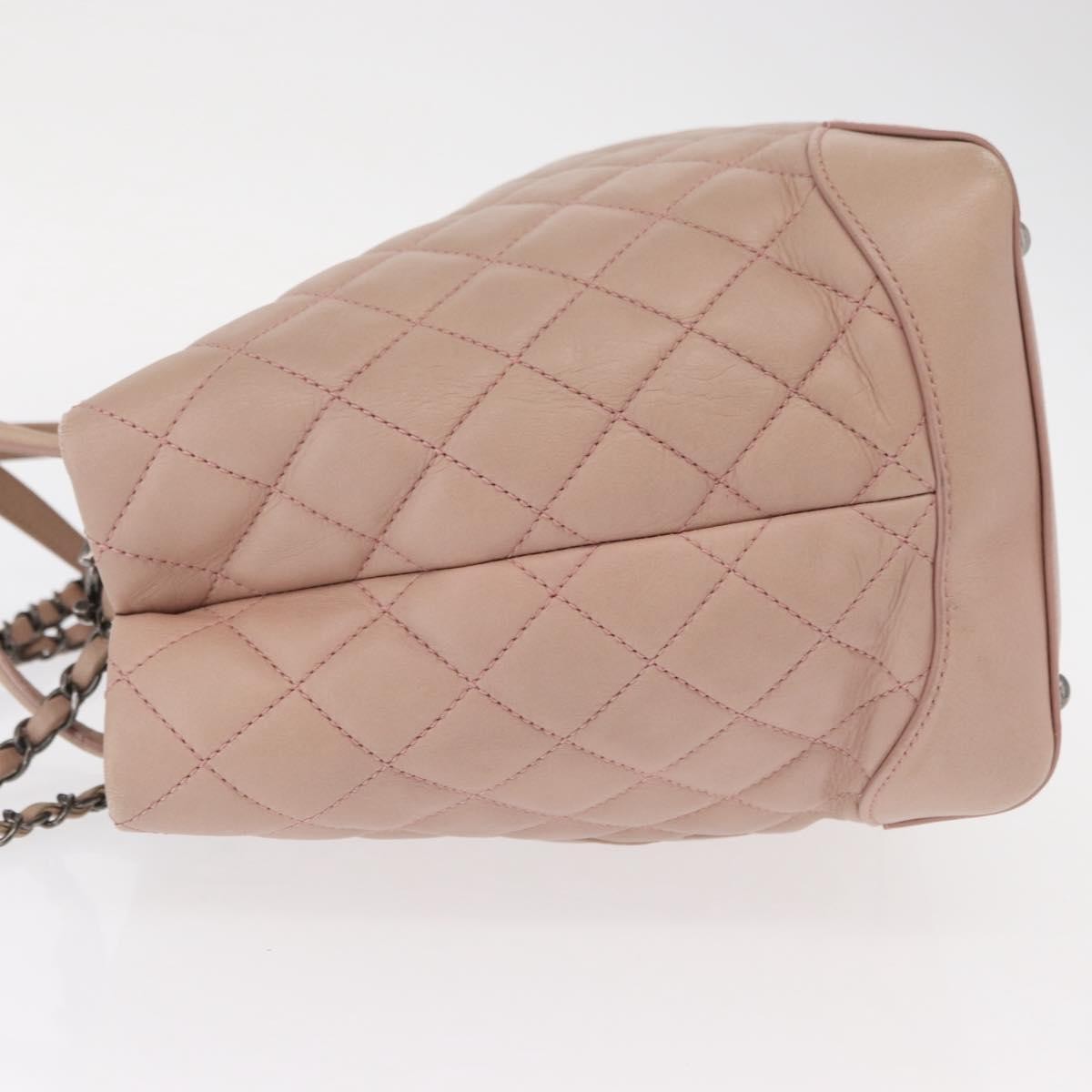 Chanel Easy Shopping Tote Quilted Calfskin, PINK, LEATHER, Tote bag