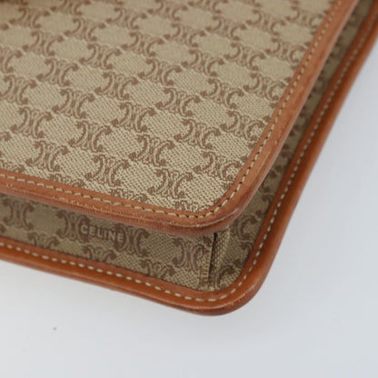 Celine Macadam Pochette Canvas and Leather, BEIGE, CANVAS, Clutche & pouche