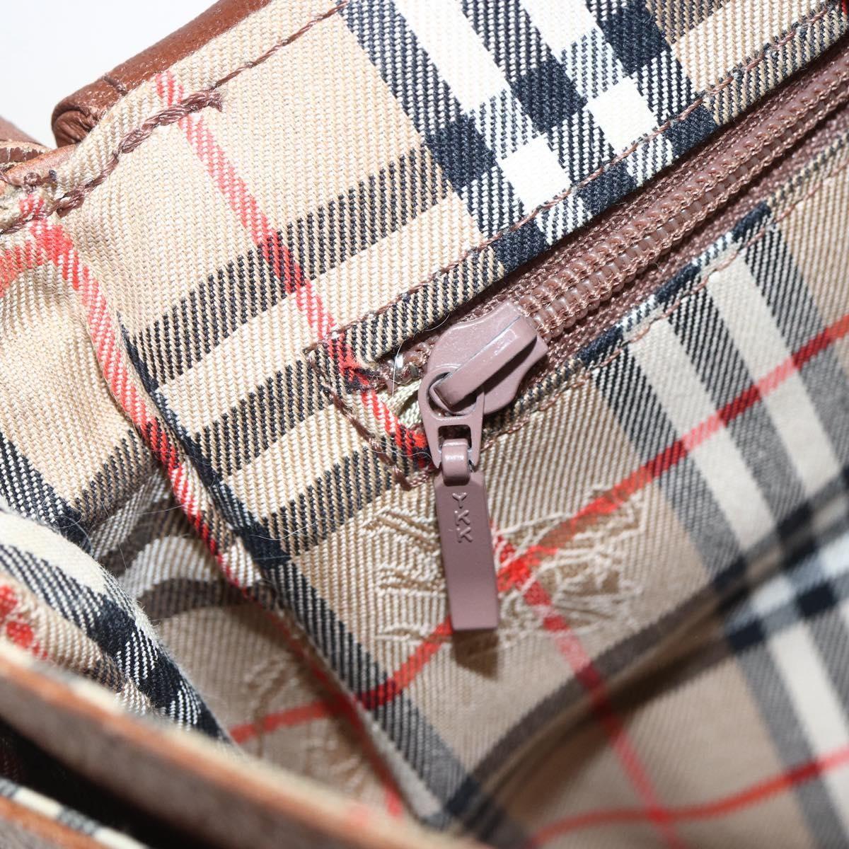 Burberry Vintage Shoulder Bag Leather, BROWN, LEATHER, Shoulder bag