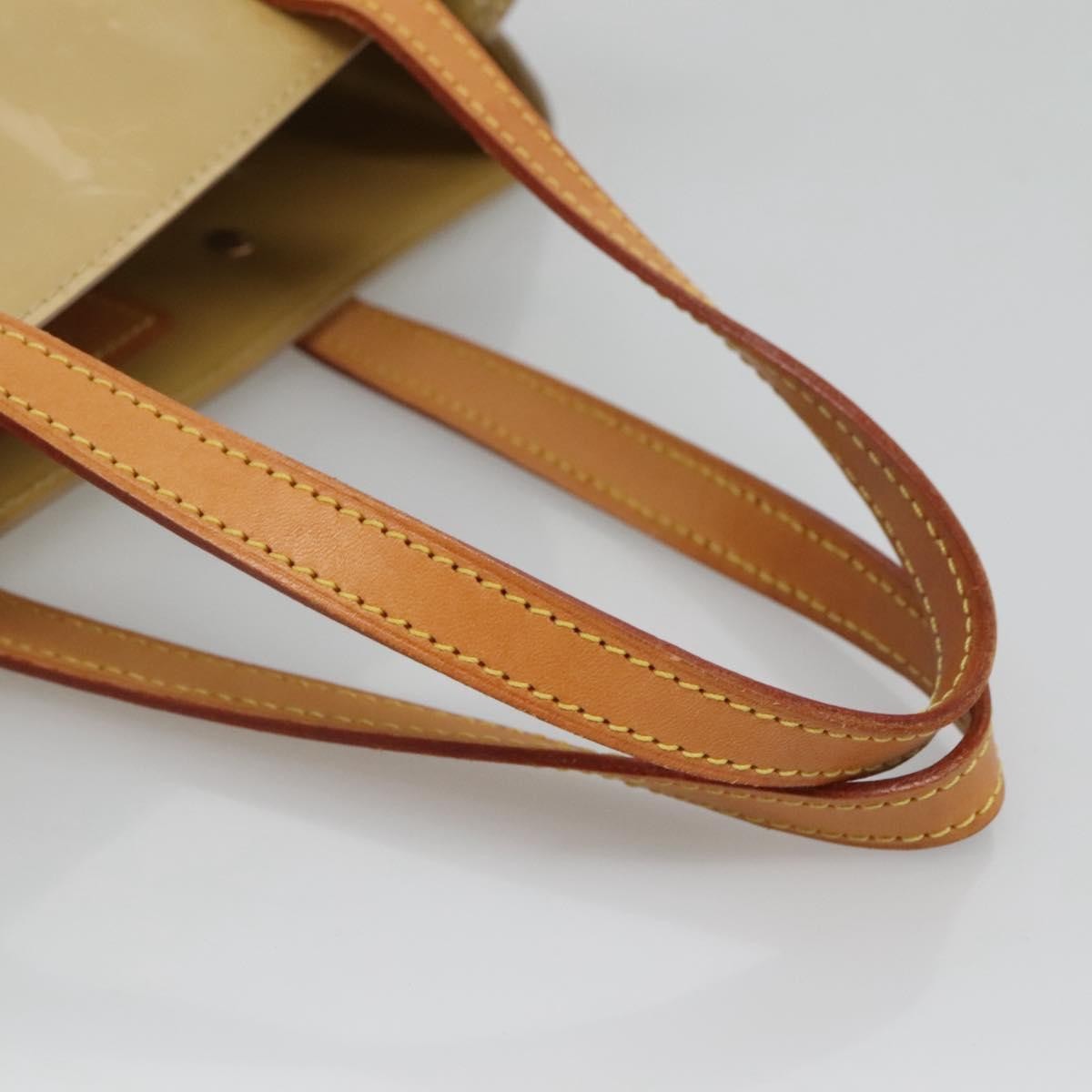 Louis Vuitton Reade Handbag Monogram Vernis, Beige, Patent Leather, Handbag
