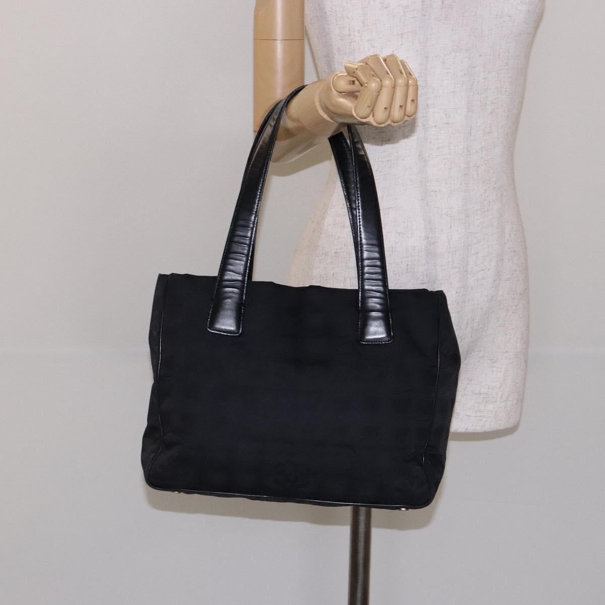 Chanel Travel Line Tote Nylon, BLACK, NYLON, Travel bag