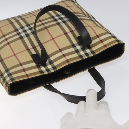 Burberry Top Handle Tote Nova Check Canvas, BEIGE, CANVAS, Tote bag