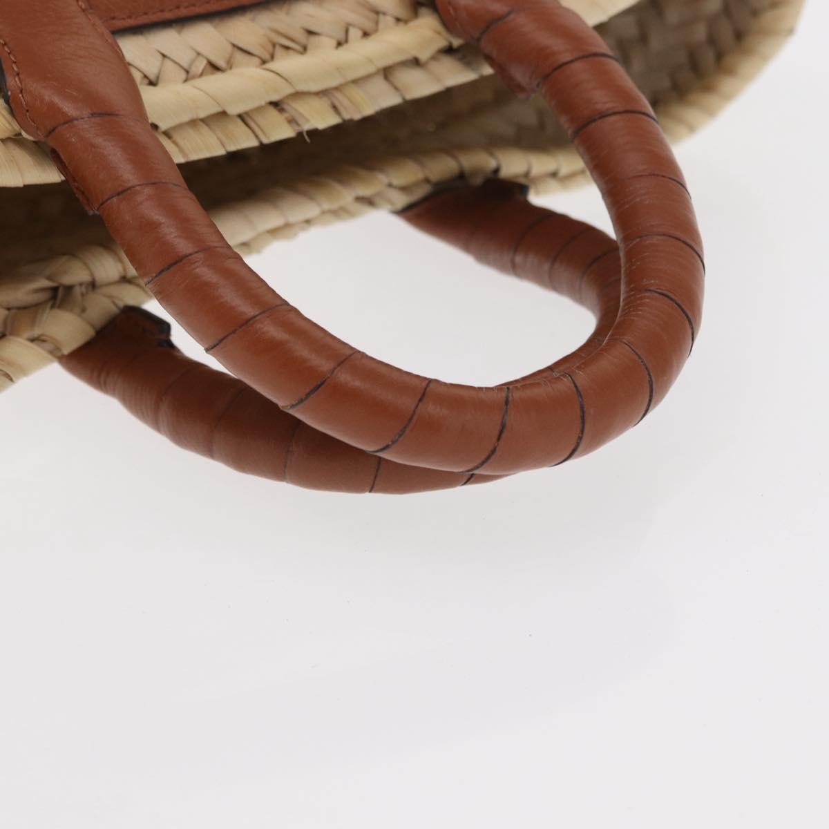 Chloe Marcie Basket Bag Raffia and Leather, BEIGE, WICKER, Handbag