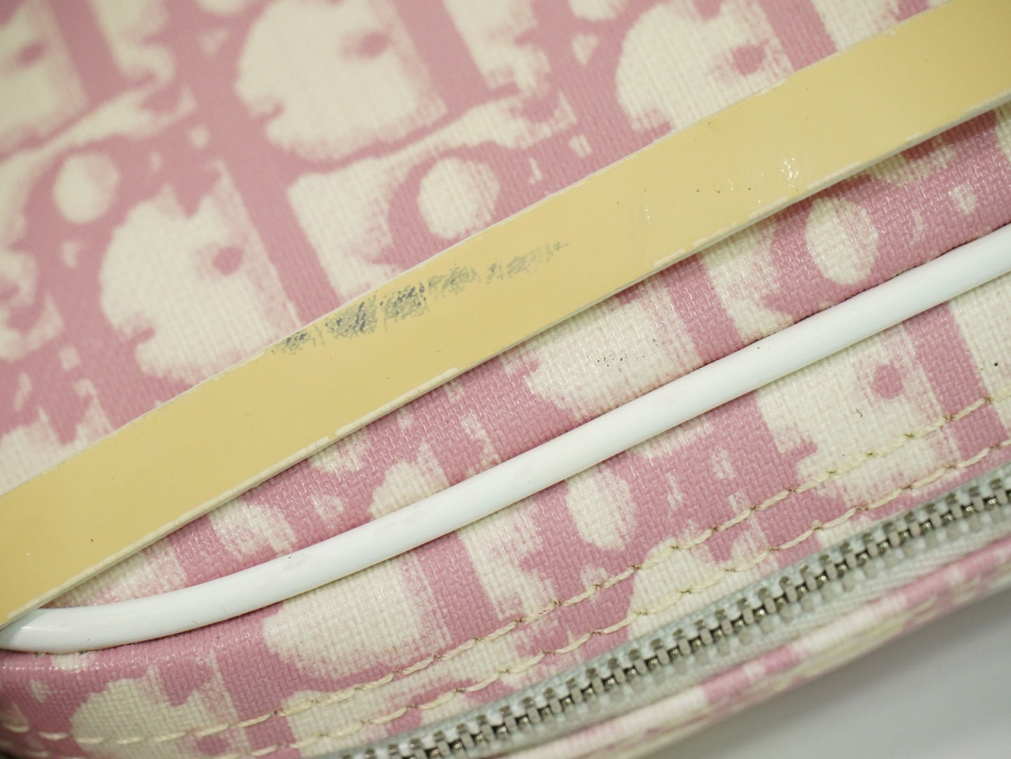 Christian Dior Vintage Trotter Baguette Shoulder Bag Diorissimo Canvas, PINK, CANVAS, Clutche & pouche