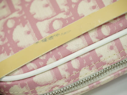 Christian Dior Vintage Trotter Baguette Shoulder Bag Diorissimo Canvas, PINK, CANVAS, Clutche & pouche