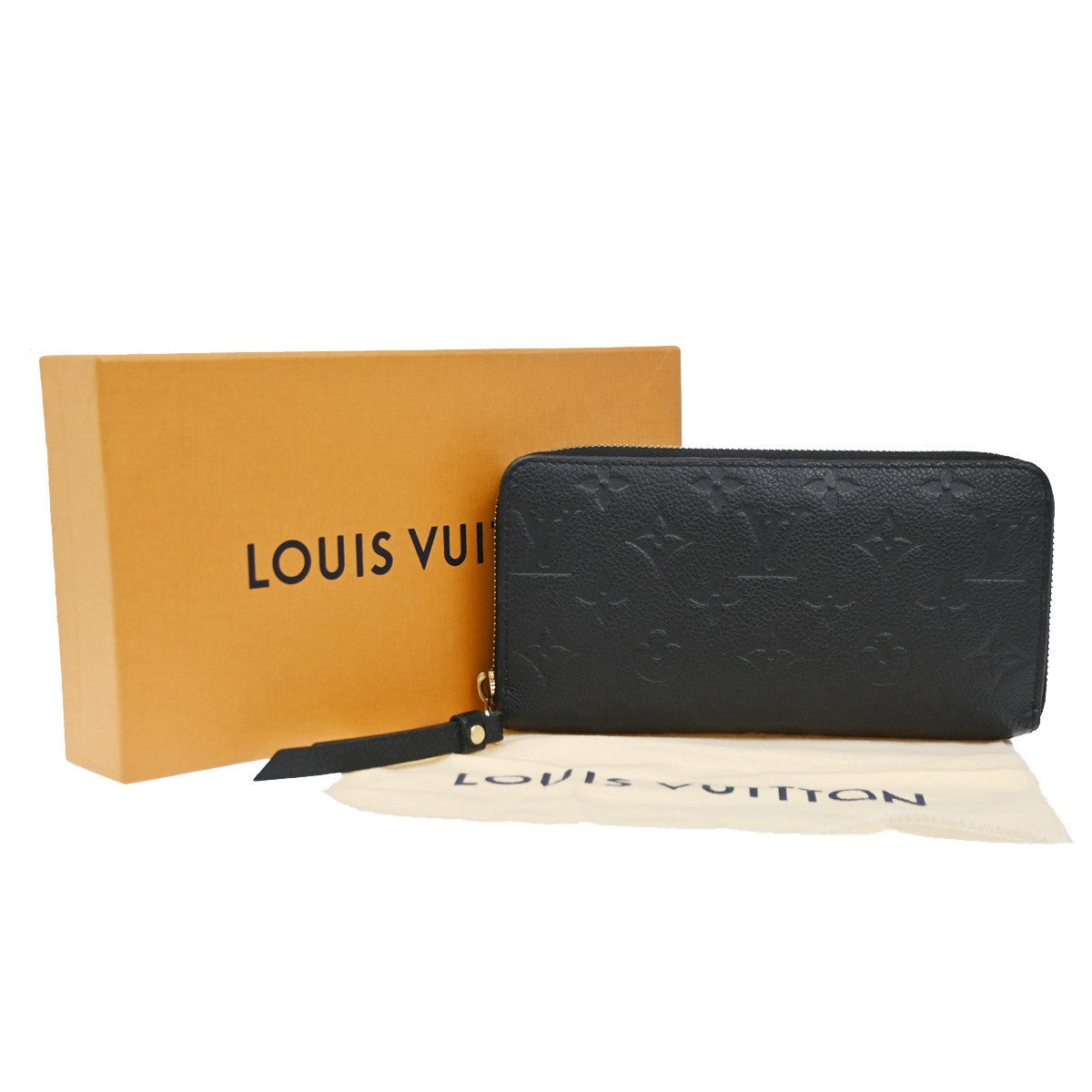 Louis Vuitton Zippy Wallet NM Leather Empreinte, BLACK, LEATHER, Wallets