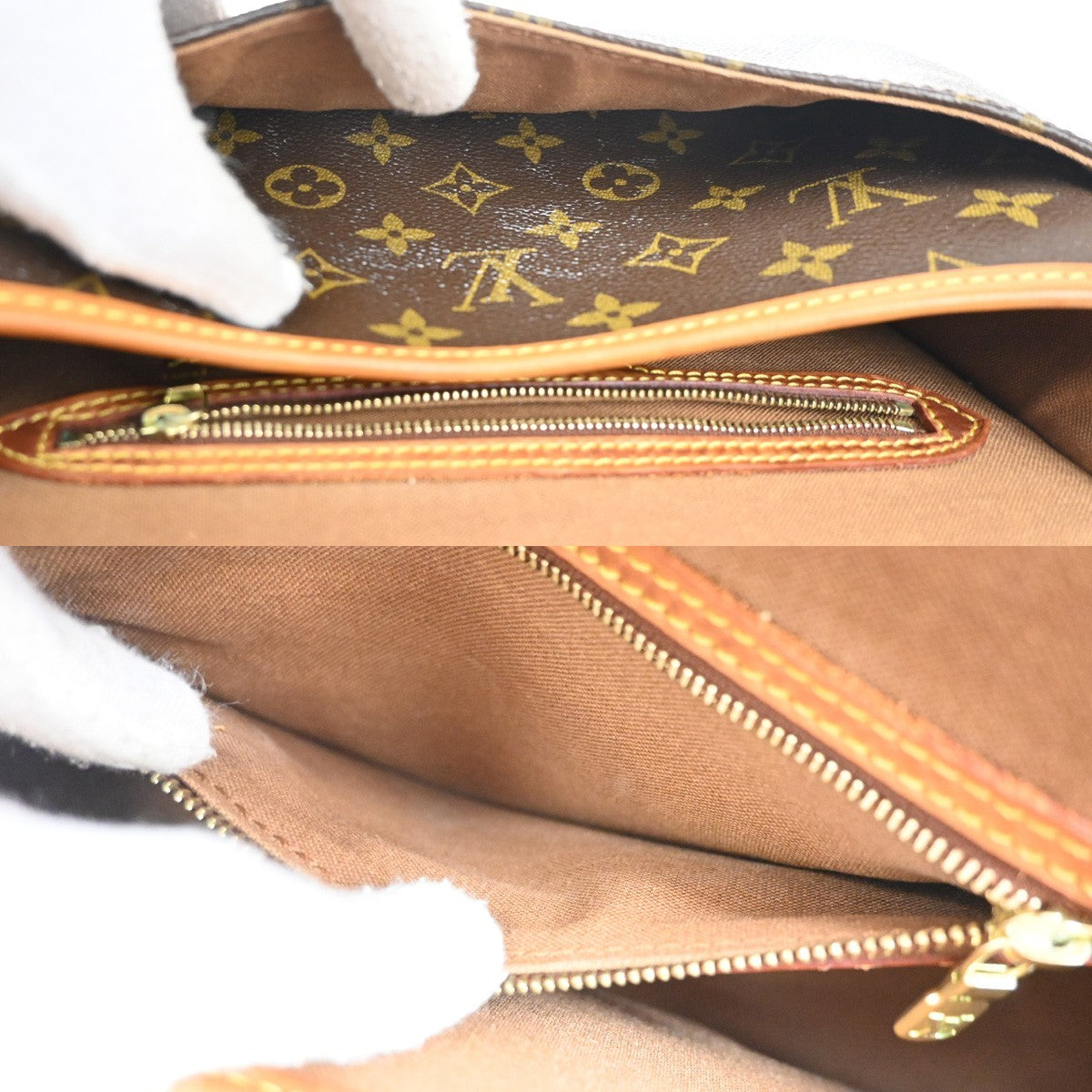Louis Vuitton Sologne Handbag Monogram Canvas, BROWN, CANVAS, Shoulder bag