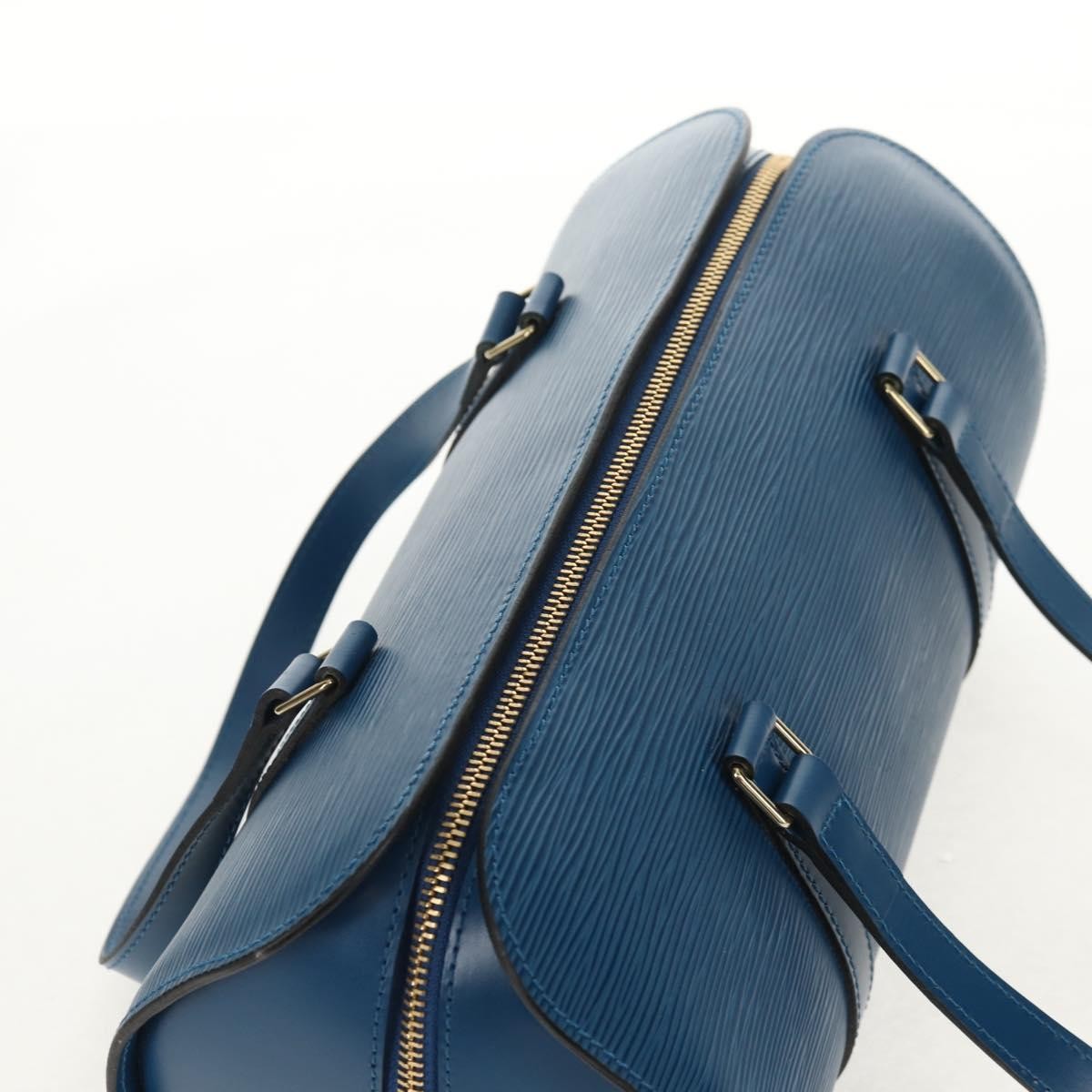 Louis Vuitton Soufflot Handbag Epi Leather, BLUE, LEATHER, Handbag