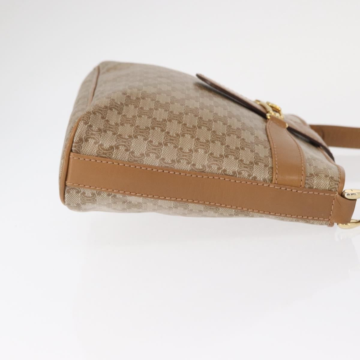Celine Vintage Macadam Shoulder Bag Canvas, BEIGE, CANVAS, Shoulder bag