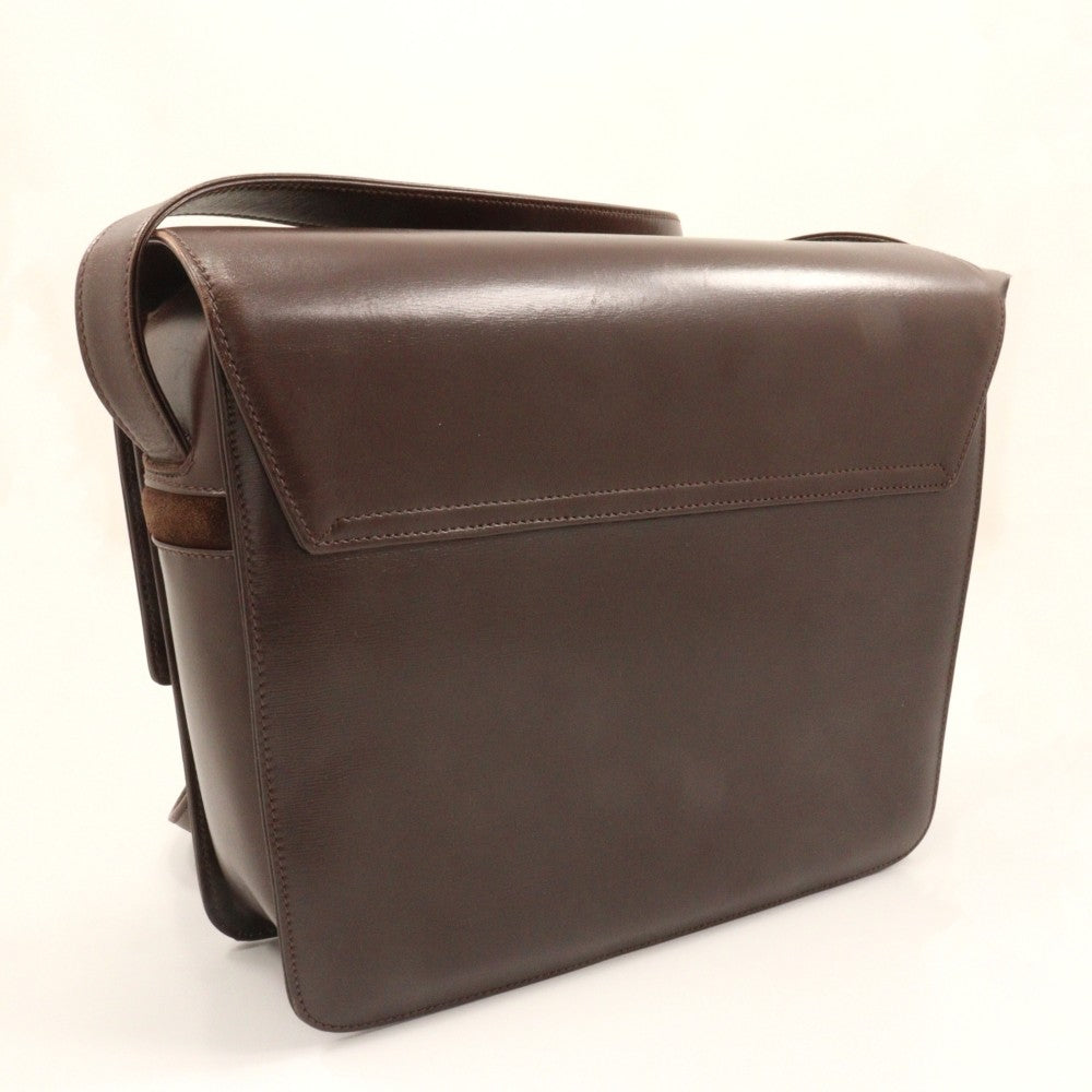 Gucci Old Gucci shoulder bag Suede and Leather, BROWN, LEATHER, Shoulder bag