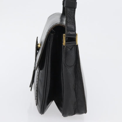 Saint Laurent Vintage Shoulder Bag Leather, BLACK, LEATHER, Shoulder bag