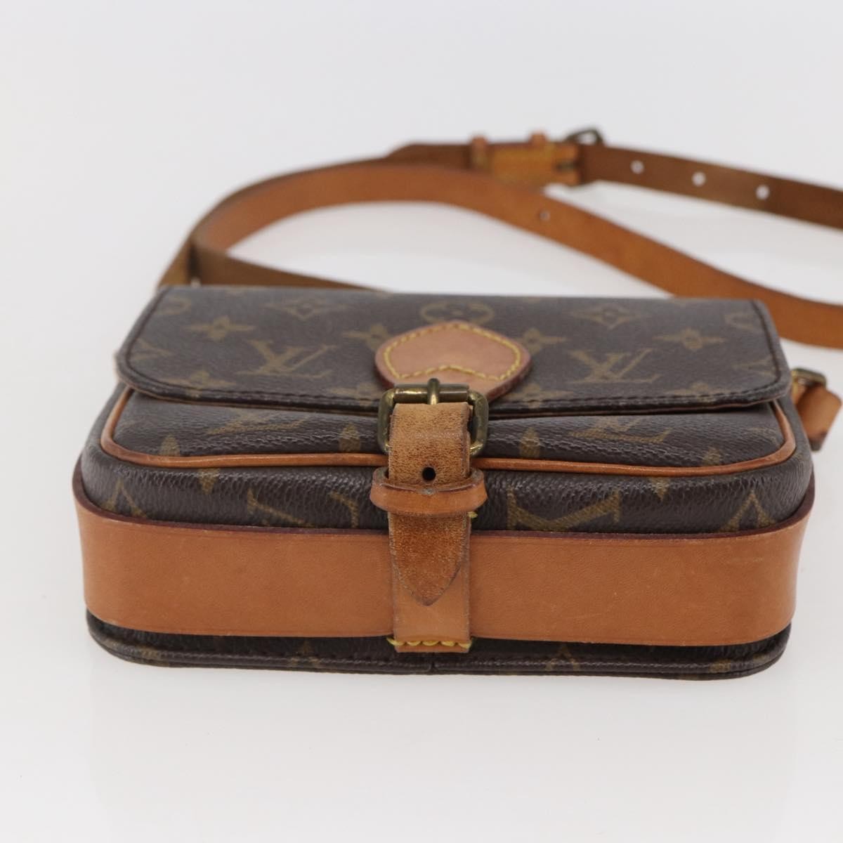 Louis Vuitton Cartouchiere Handbag Monogram Canvas, BROWN, CANVAS, Shoulder bag