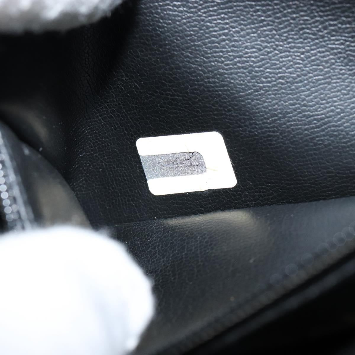 Chanel Vintage Toiletry Pouch Leather, Black, Leather, Clutch