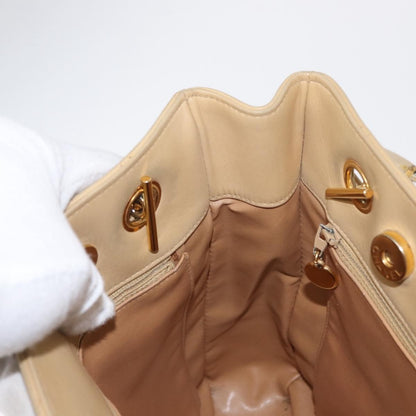 Chanel Expandable Zip Around Tote Quilted Leather, BEIGE, LEATHER, Shoulder bag