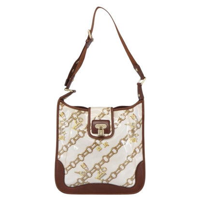 Louis Vuitton Charms Musette Handbag PVC Over Printed Silk, White, Plastic, Shoulder Bag