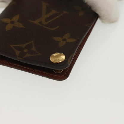 Louis Vuitton Porte Cartes Pression Card Case Monogram Canvas, BROWN, CANVAS, Card Holders