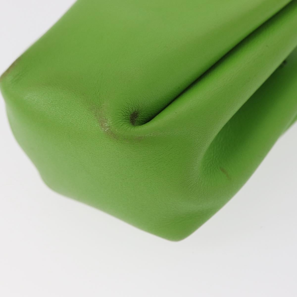 Hermes Vespa Pouch Leather, GREEN, LEATHER, Clutche & pouche
