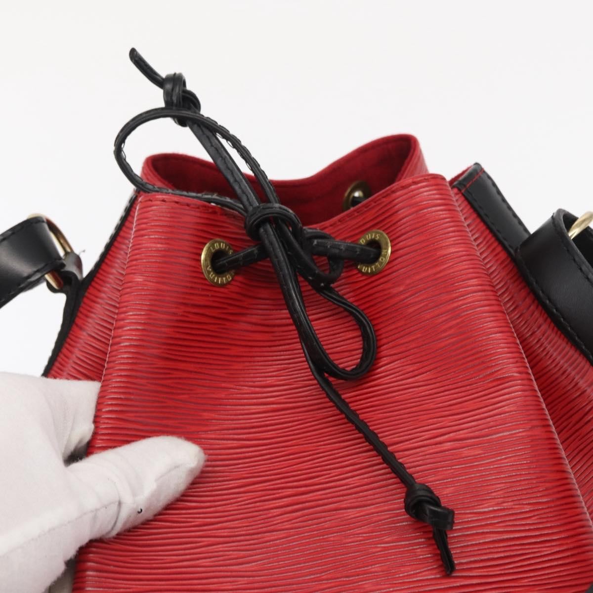 Louis Vuitton Bicolor Petit Noe Handbag Epi Leather, RED, LEATHER, Shoulder bag