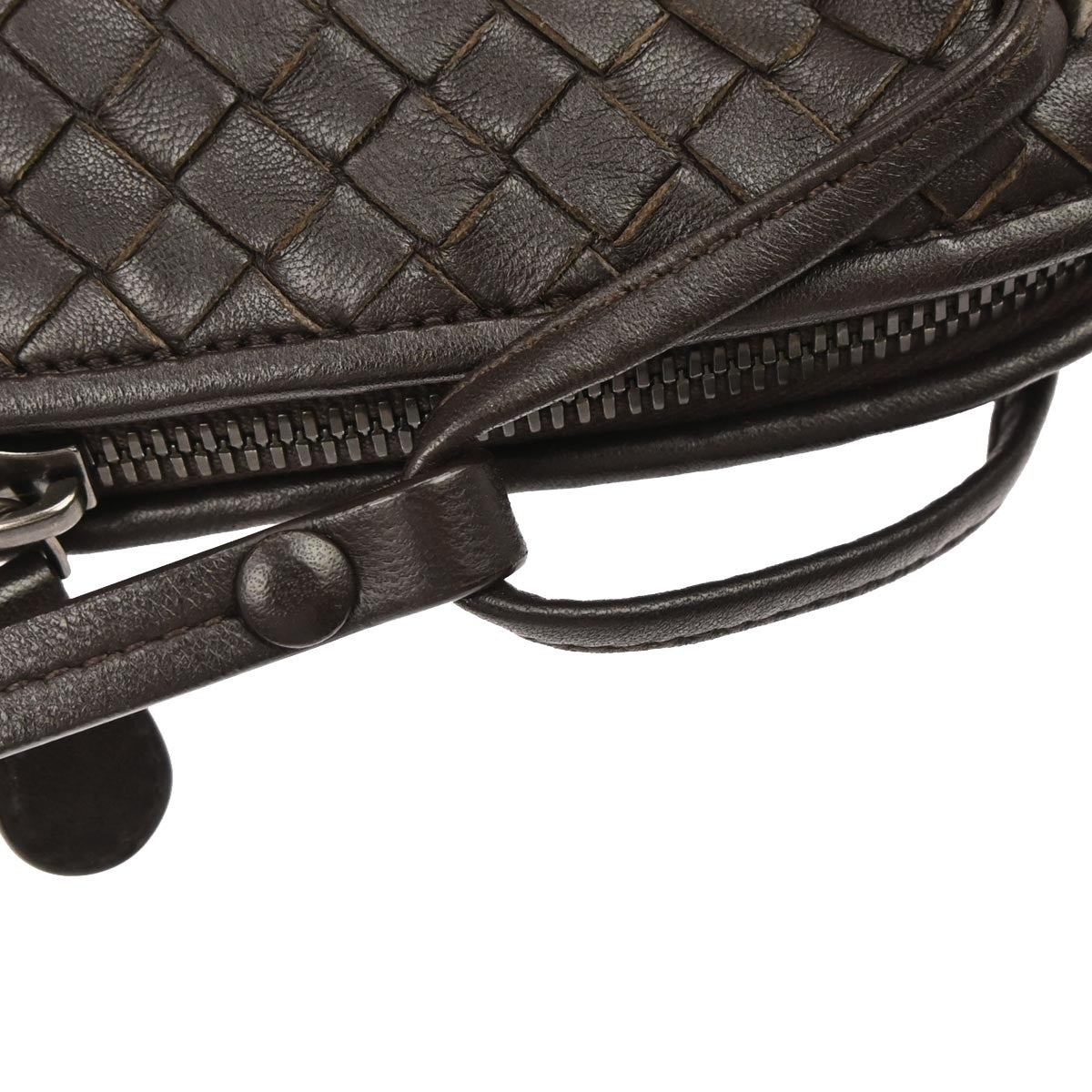 Bottega Veneta Nodini Crossbody Bag Intrecciato Nappa, BROWN, LEATHER, Shoulder bag