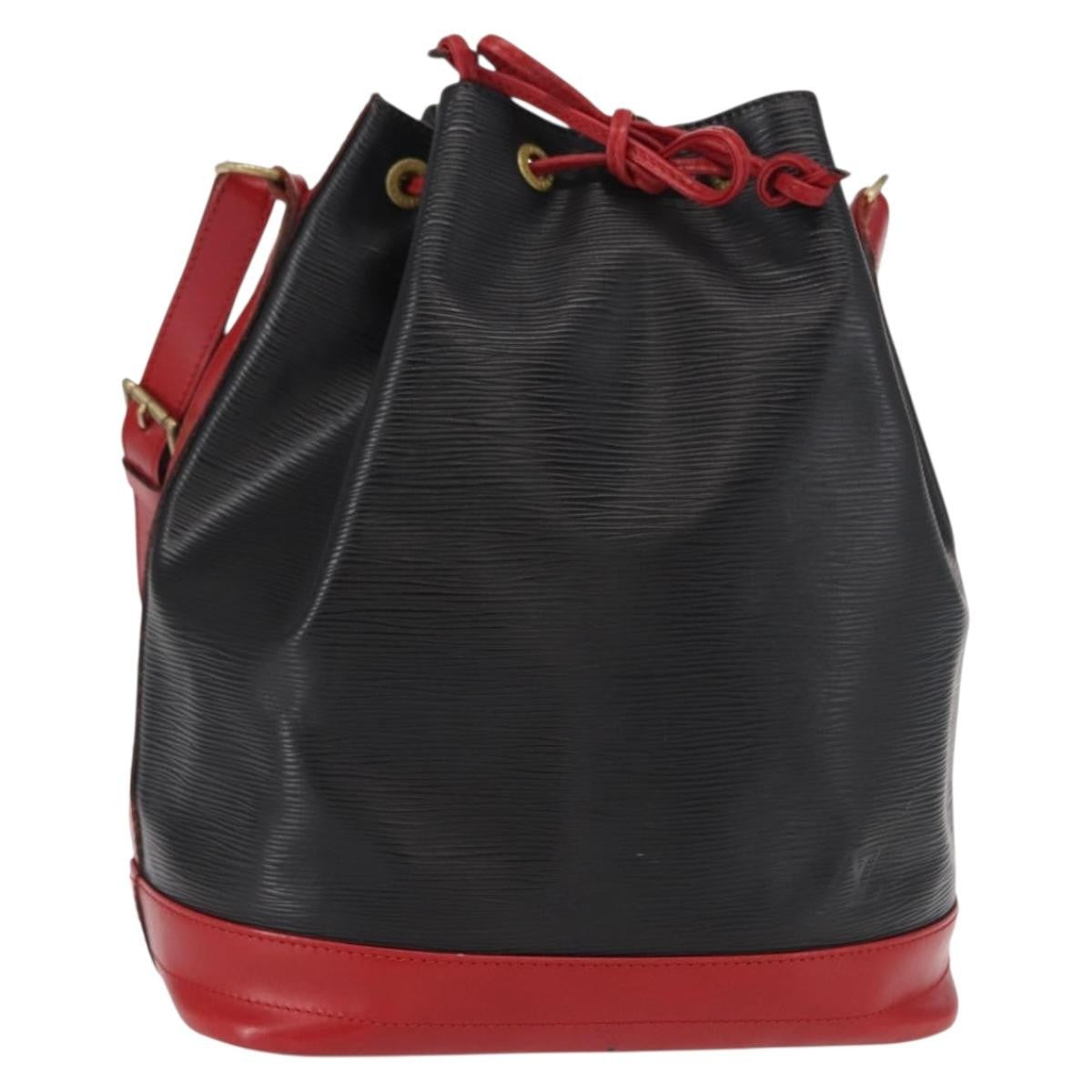 Louis Vuitton Bicolor Noe Handbag Epi Leather, BLACK, LEATHER, Shoulder bag