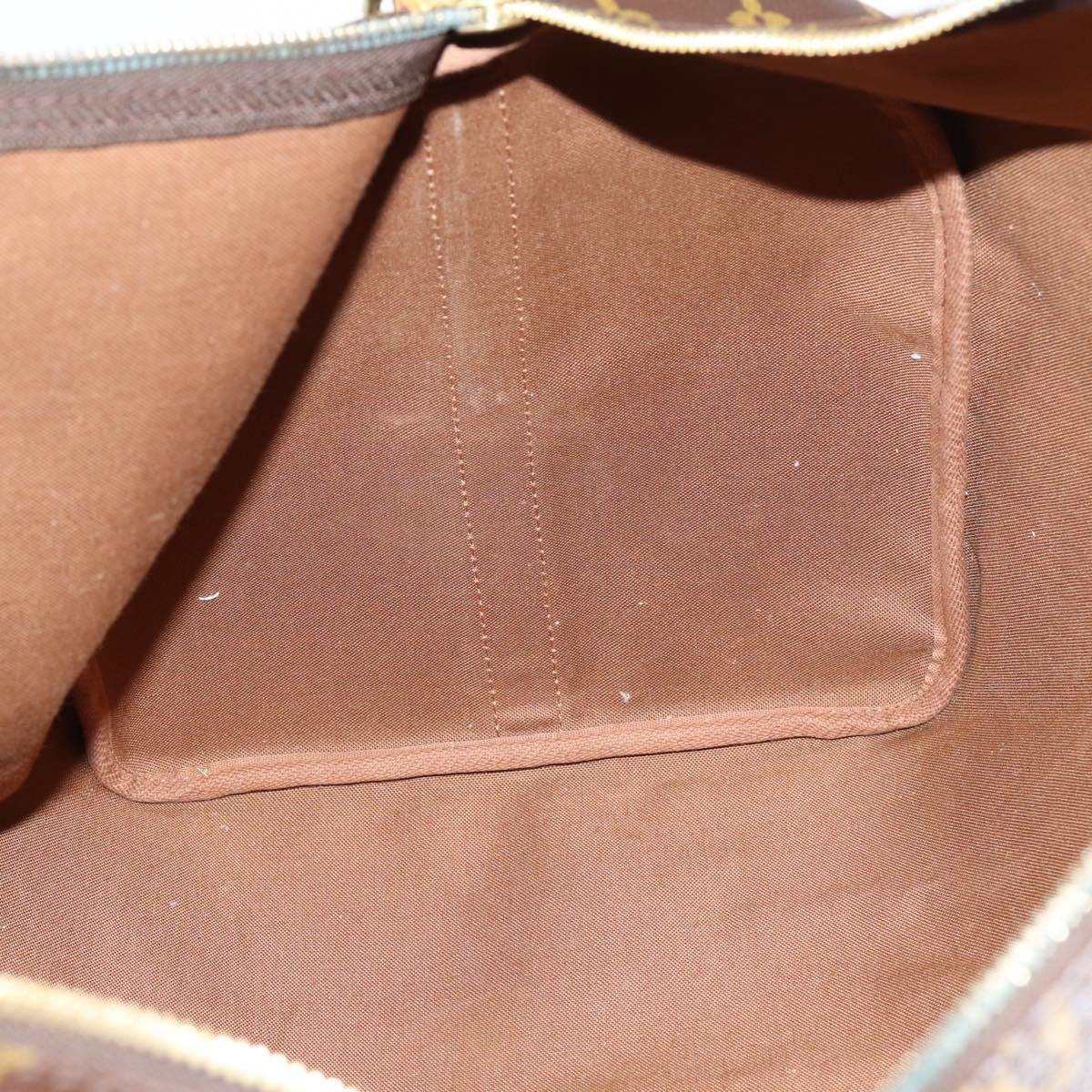 Louis Vuitton Keepall Bandouliere Bag Monogram Canvas, BROWN, CANVAS, Travel bag