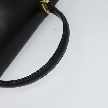 Salvatore Ferragamo Flap Handbag Leather, BLACK, LEATHER, Handbag