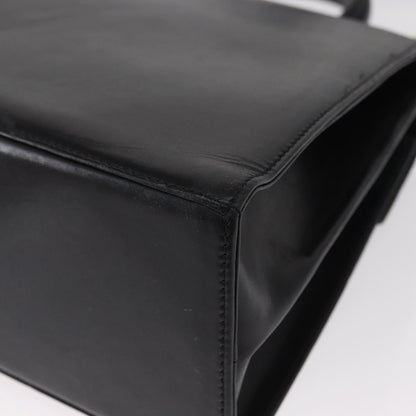 Salvatore Ferragamo Convertible Top Handle Bag Leather, BLACK, LEATHER, Handbag