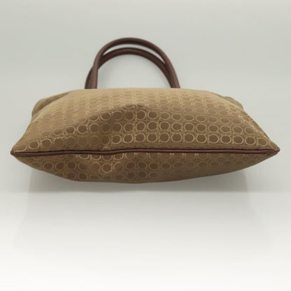 Salvatore Ferragamo Gancini Tote Gancini Canvas, BROWN, CANVAS, Tote bag
