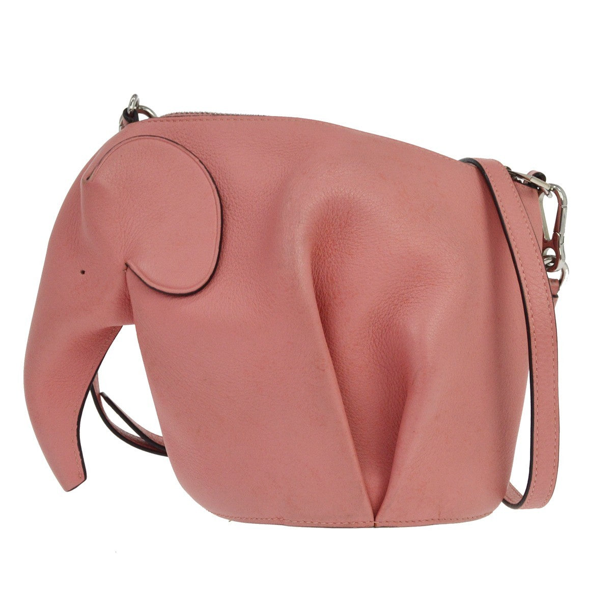 Loewe Elephant Crossbody Bag Leather, Pink, Leather, Shoulder Bag