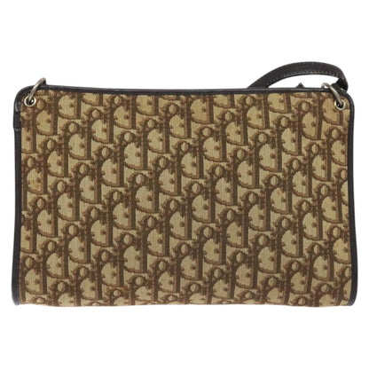 Christian Dior Vintage Trotter Shoulder Bag Canvas, BROWN, CANVAS, Shoulder bag