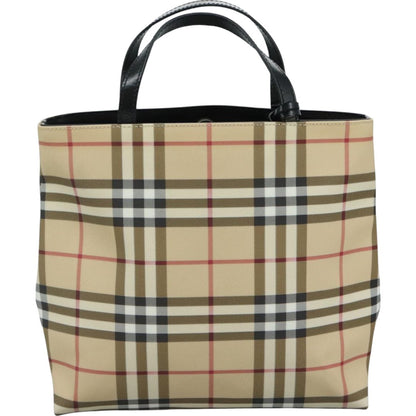 Burberry Top Handle Tote Nova Check Canvas, BEIGE, CANVAS, Tote bag