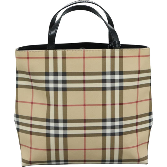 Burberry Top Handle Tote Nova Check Canvas, BEIGE, CANVAS, Tote bag