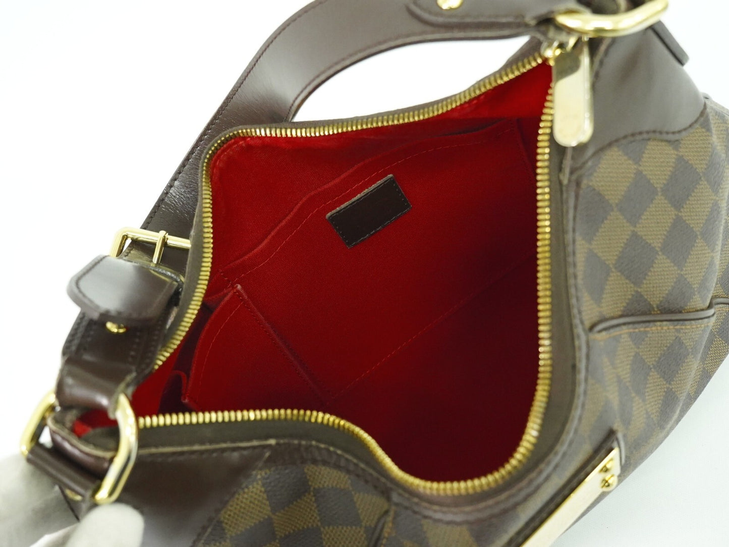 Louis Vuitton Thames Handbag Damier, BROWN, CANVAS, Handbag