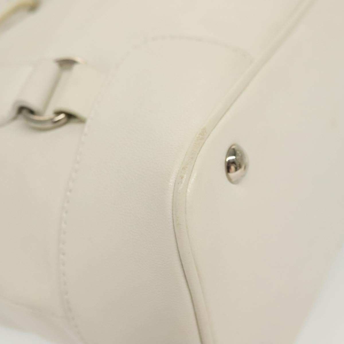 Salvatore Ferragamo Vala Leather, WHITE, LEATHER, Handbag