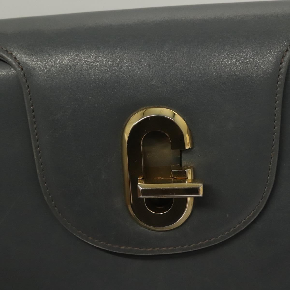 Gucci 1973 Top Handle Bag Leather, GRAY, LEATHER, Handbag