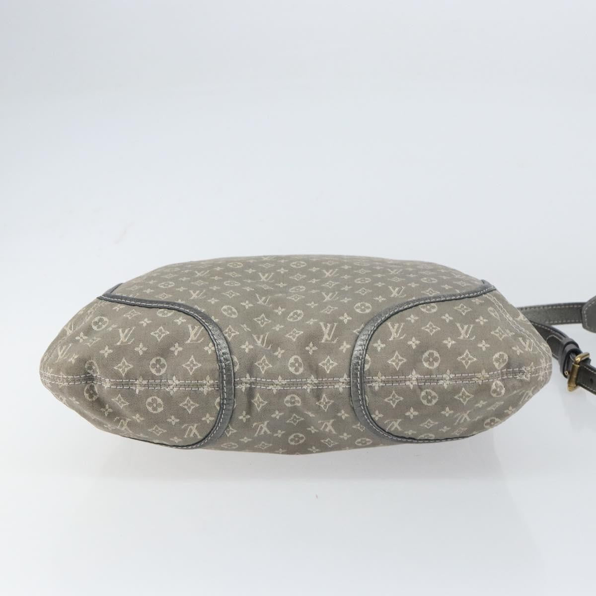 Louis Vuitton Angele Handbag Mini Lin, GRAY, CANVAS, Handbag