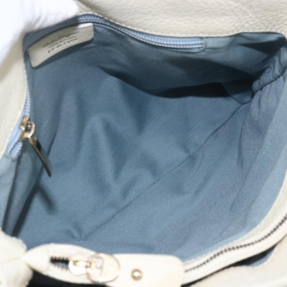 Salvatore Ferragamo Gancini handbag Leather, WHITE, LEATHER, Handbag